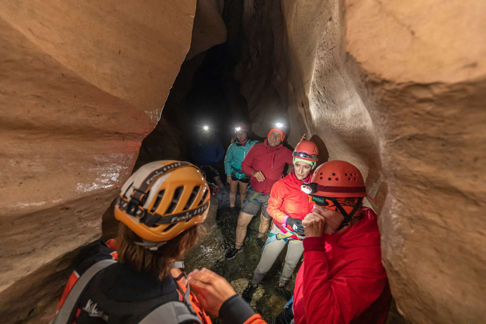 Inside cave stream