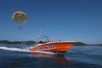 Parasailing in the Bay of Islands