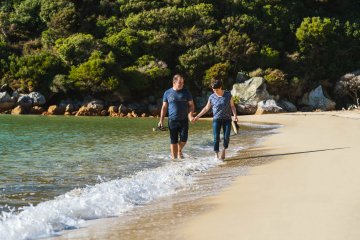 Abel Tasman Experience with helicopter landing at Awaroa Beach for up to 6 people