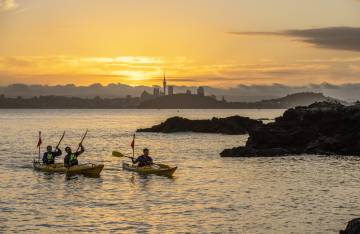 Sunset Sea Kayak to Rangitoto Island