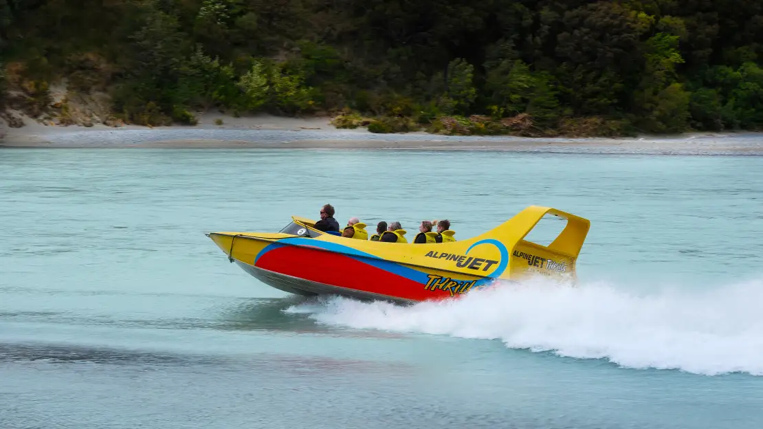 Jet boat ride on the Waimakariri river