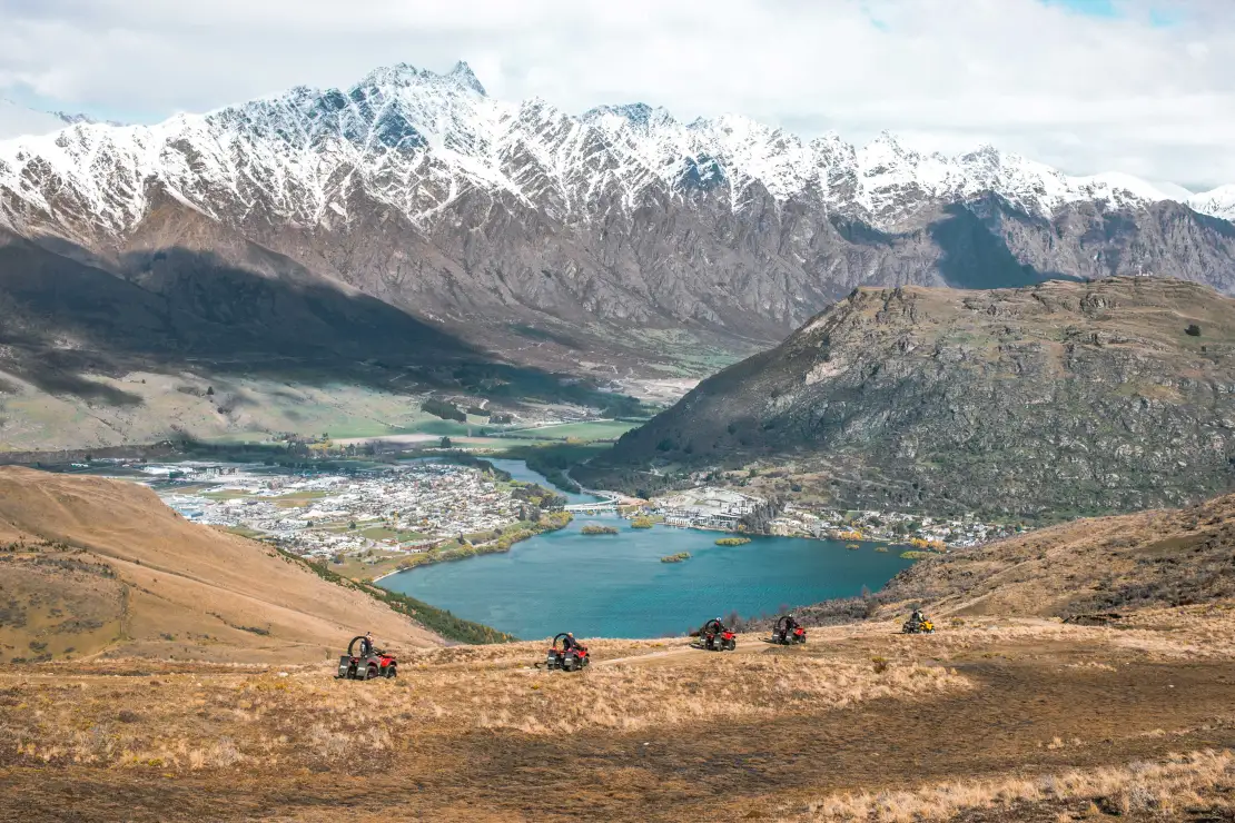 Experience off-roading with lake and mountains view