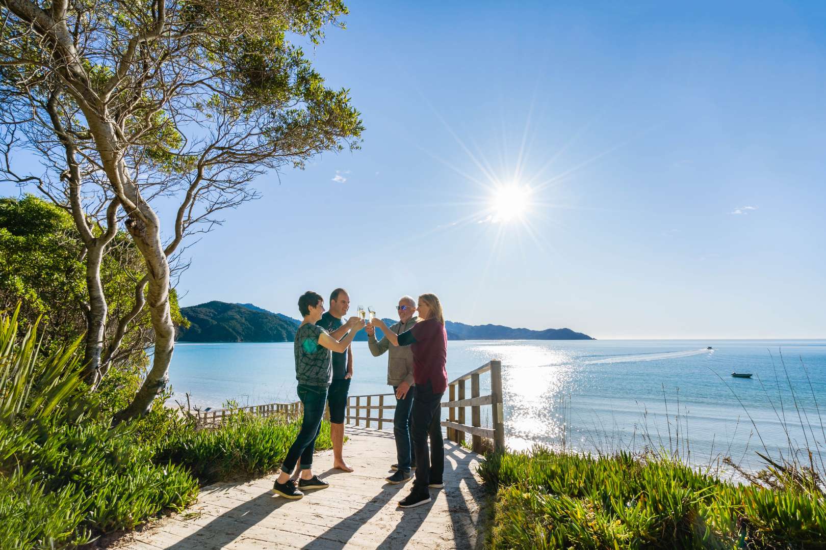 Abel Tasman Experience with helicopter landing at Awaroa Beach