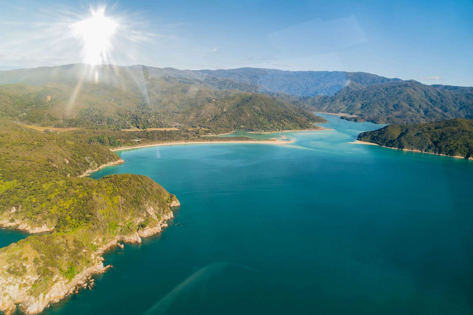 Abel Tasman Experience with Helicopter Trip over Breathtaking Sights of Clear Blue Waters and Golden Sand Beaches