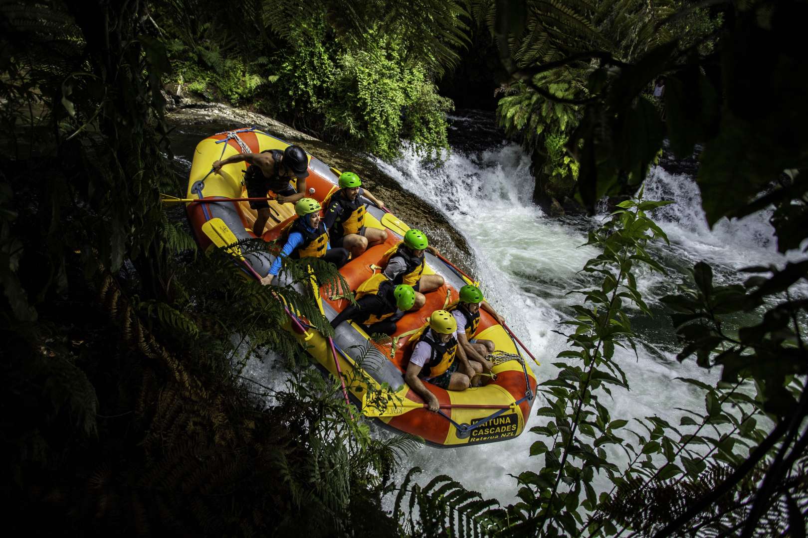 Awesome waterfalls rafting Rotorua