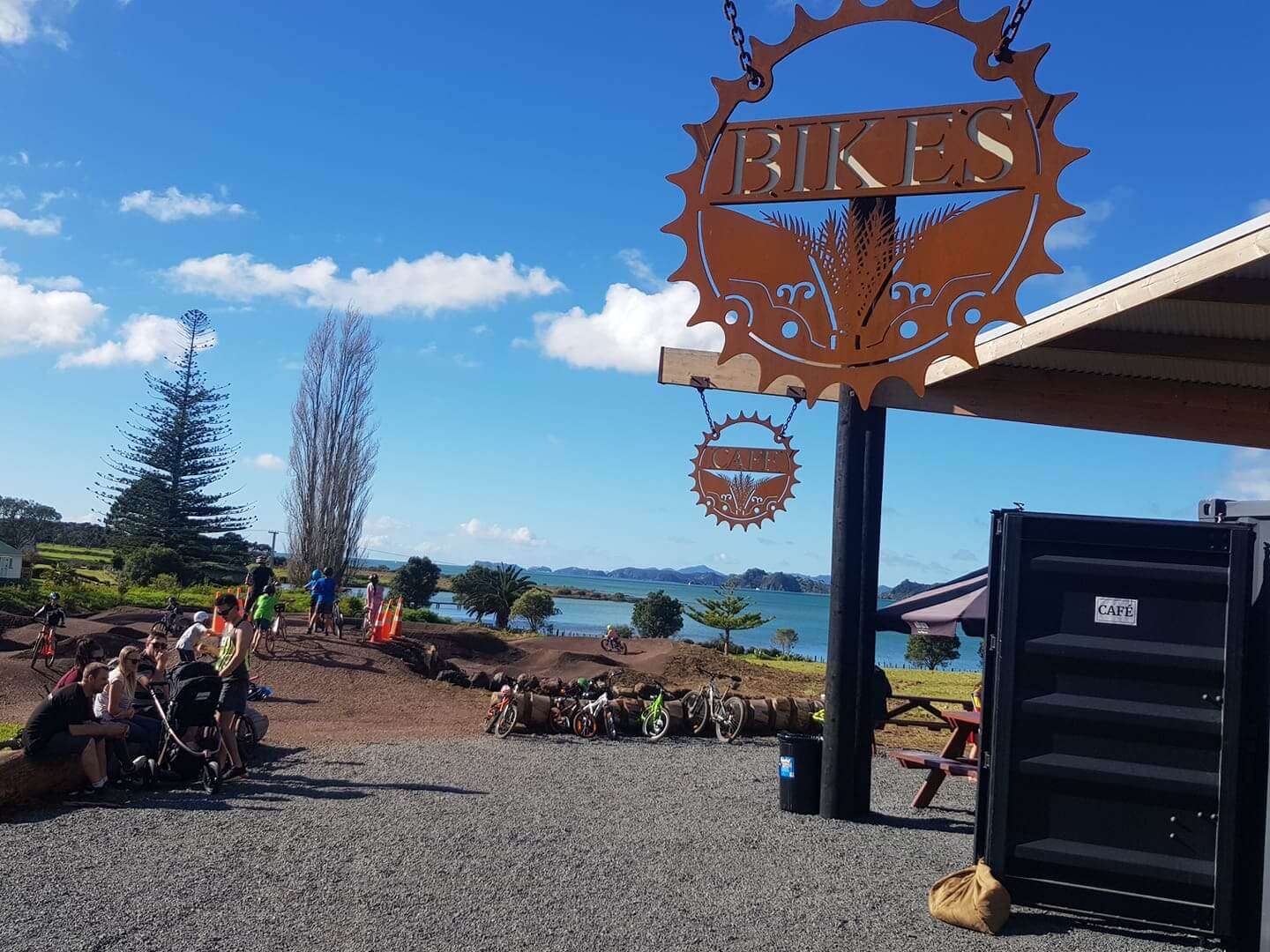 Bike park with beautiful views to sit back and have a smoothie after your ride