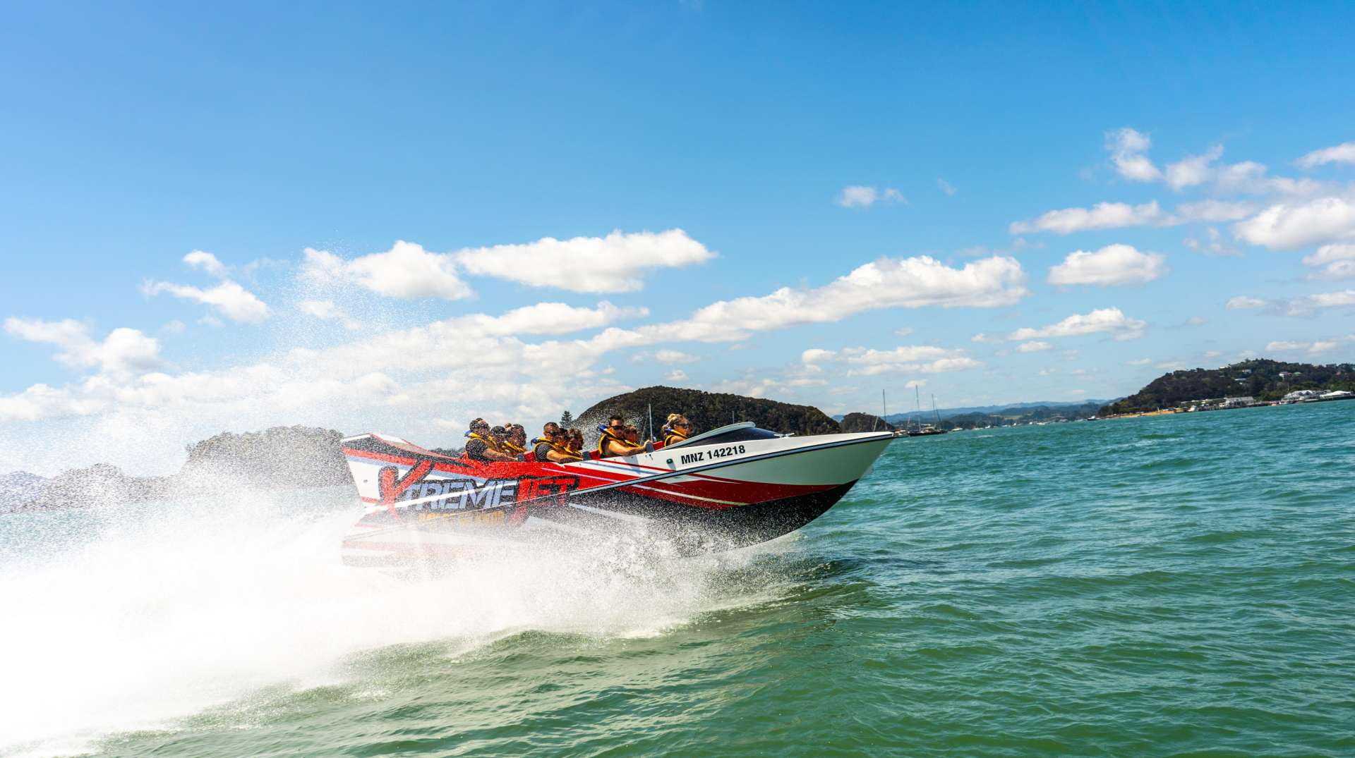 Jet boat ride attraction activity in the Bay of Islands
