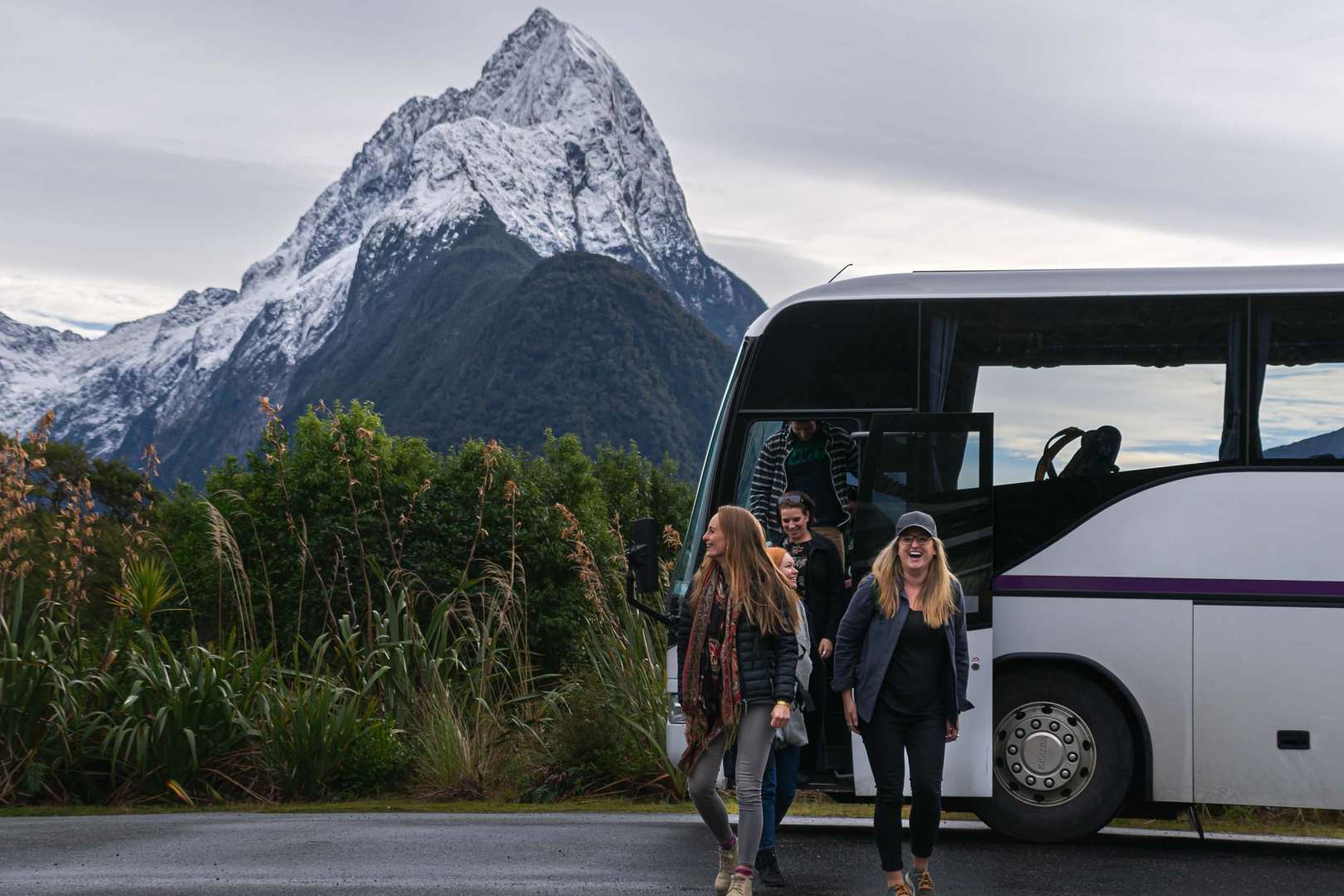 Disembarking the coach