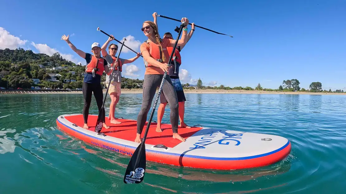 Enjoying our mega SUP