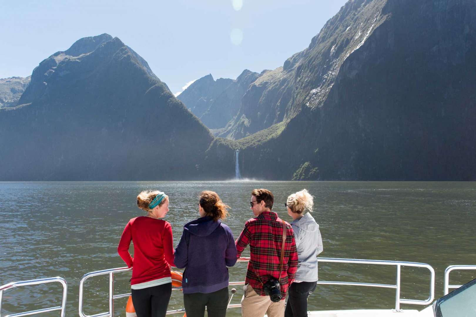 enjoying the stunning Milford Sound aboard your Southern Discoveries Nature Cruise