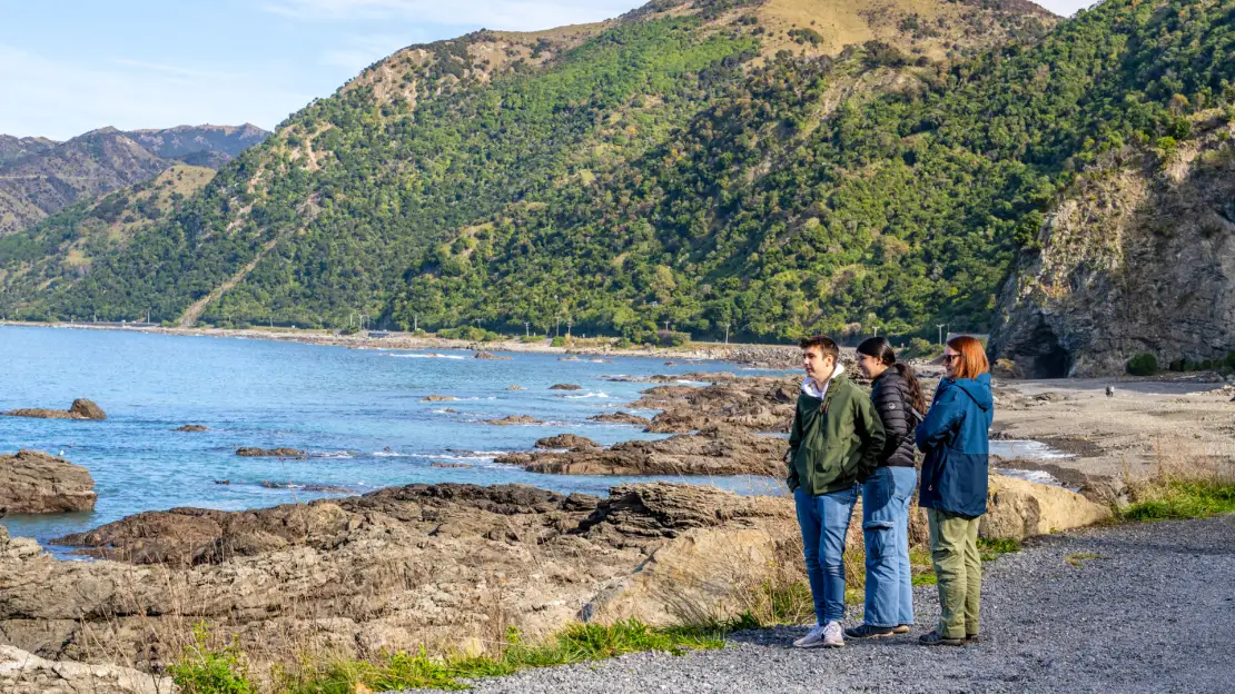 Family on the shore