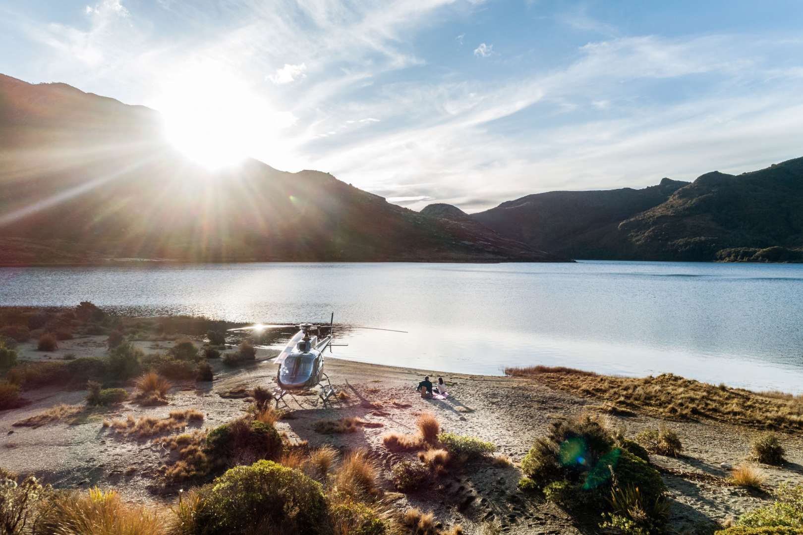 Gourmet picnic at a hidden alpine lake in the Kahurangi National Park