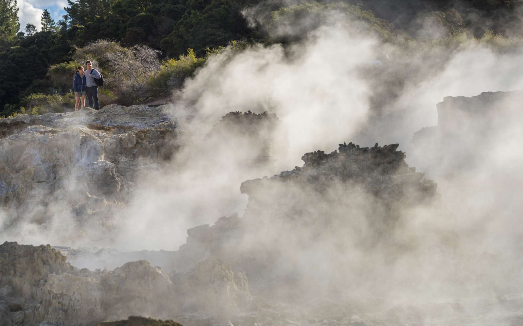 Home to the largest hot waterfall in the southern-hemisphere.