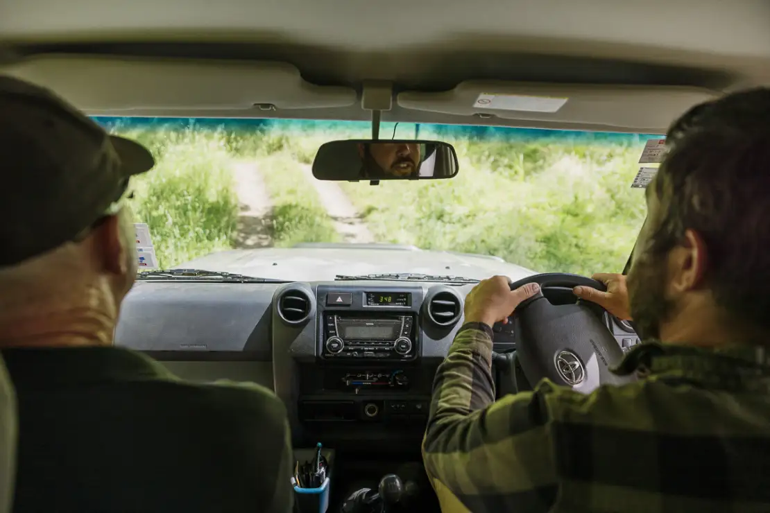 Driver & instructor going through the 4x4 training track