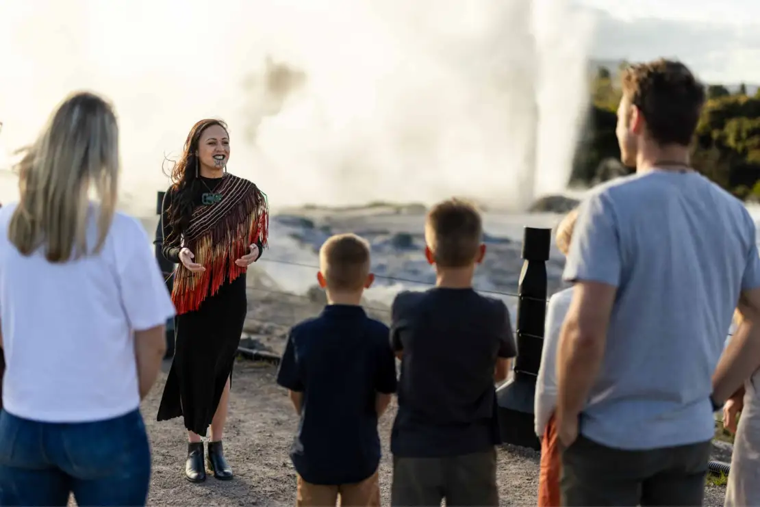 Customer at geothermal valley