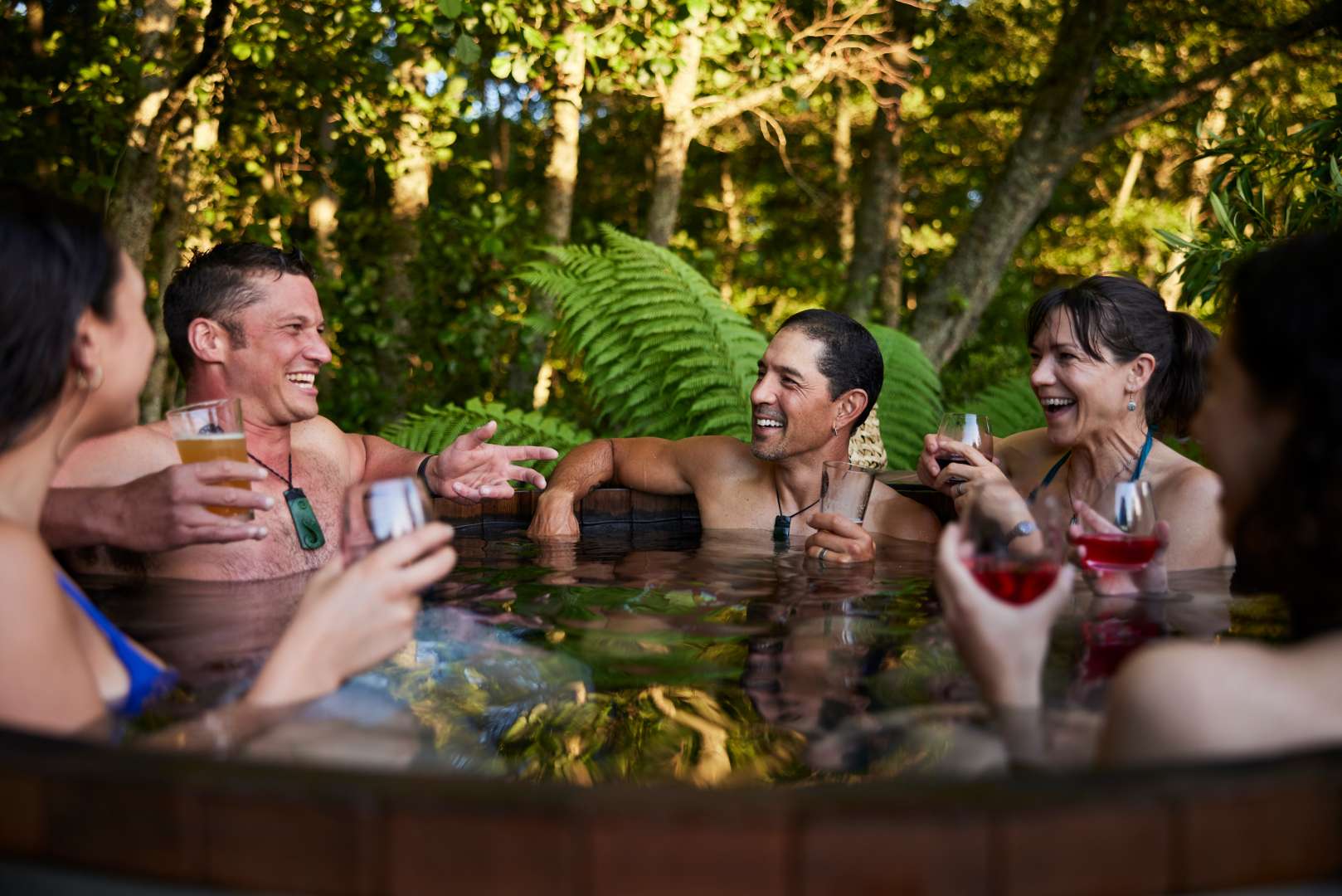 Secret Spot Hot Tubs deliver drinks at the push of a button