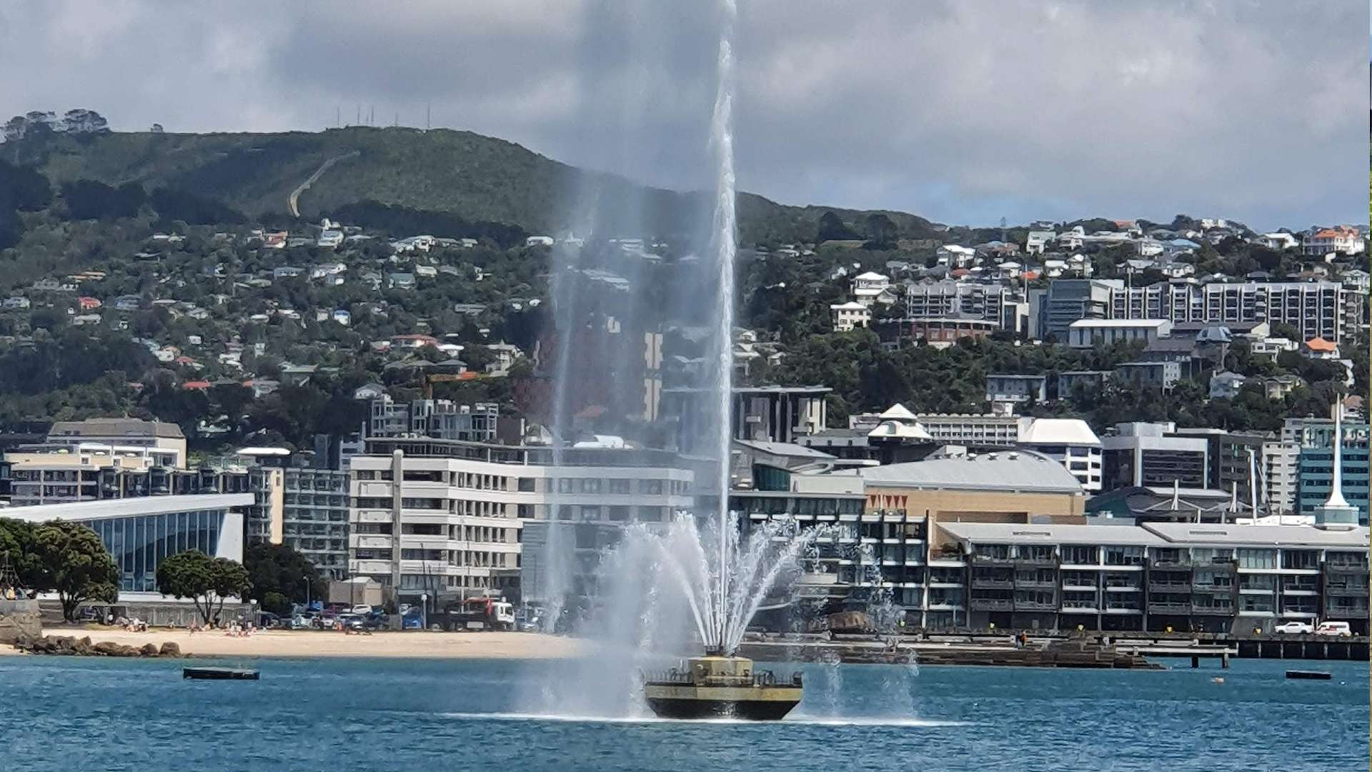 Oriental Bay Fountain in Wellington New Zealand