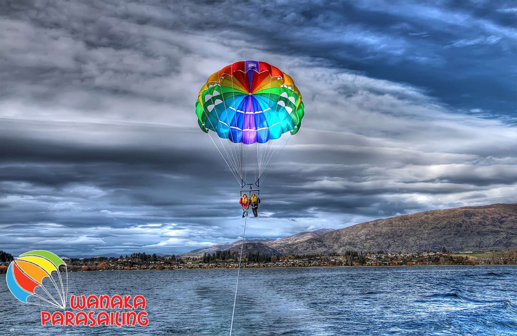 Parasailing at Lake Wanaka New Zealand