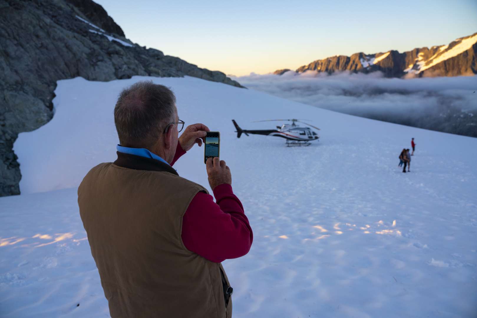 Photos on the Tutoko Glacier