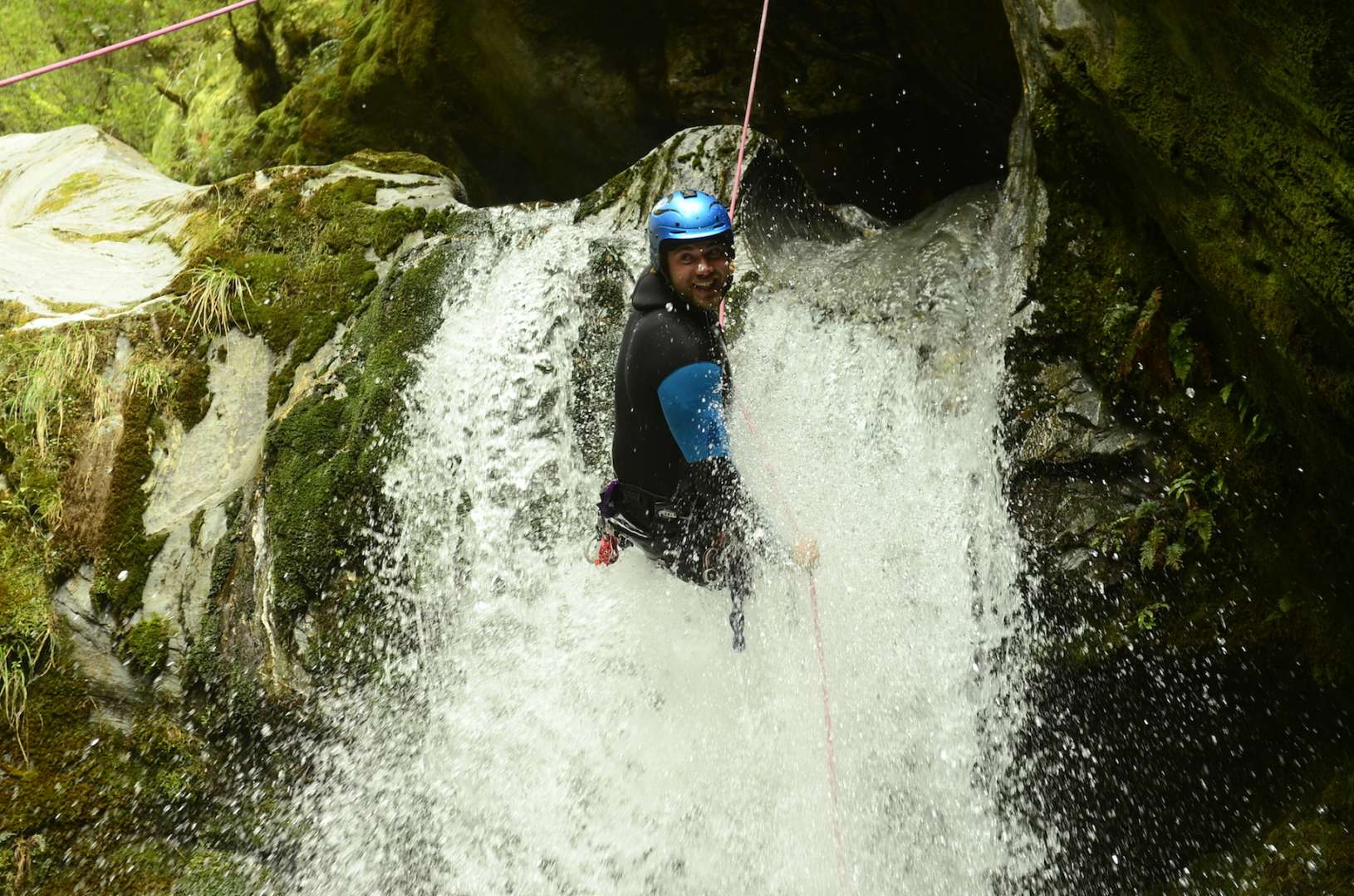 Queenstown Activity with jumps and big abseils down beautiful pumping waterfalls