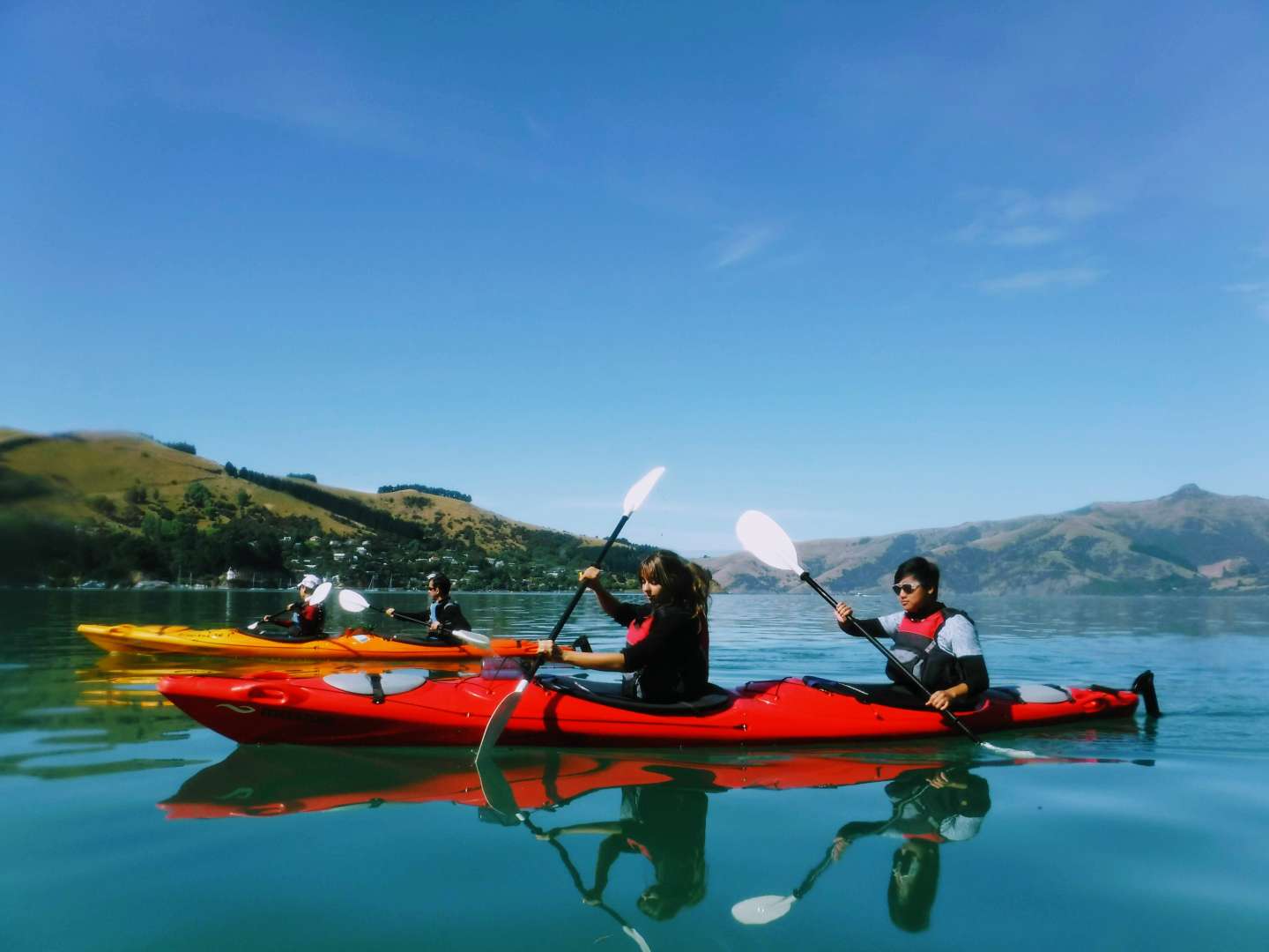 Relaxing kayaking trip