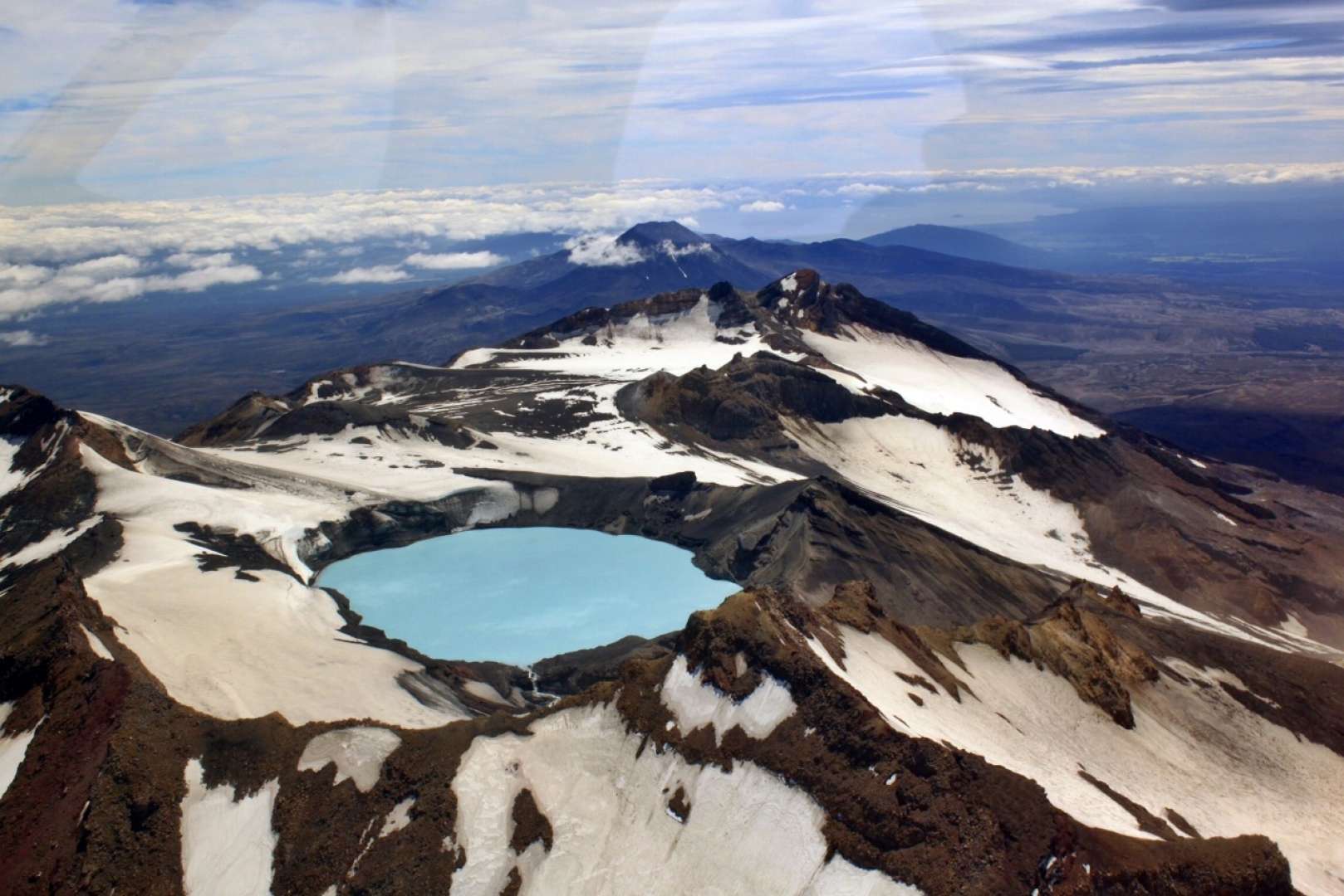 Ruapehu Flight Over Tongariro National Park Snow-Capped Mountains, Volcanoes, Geothermal Wonders