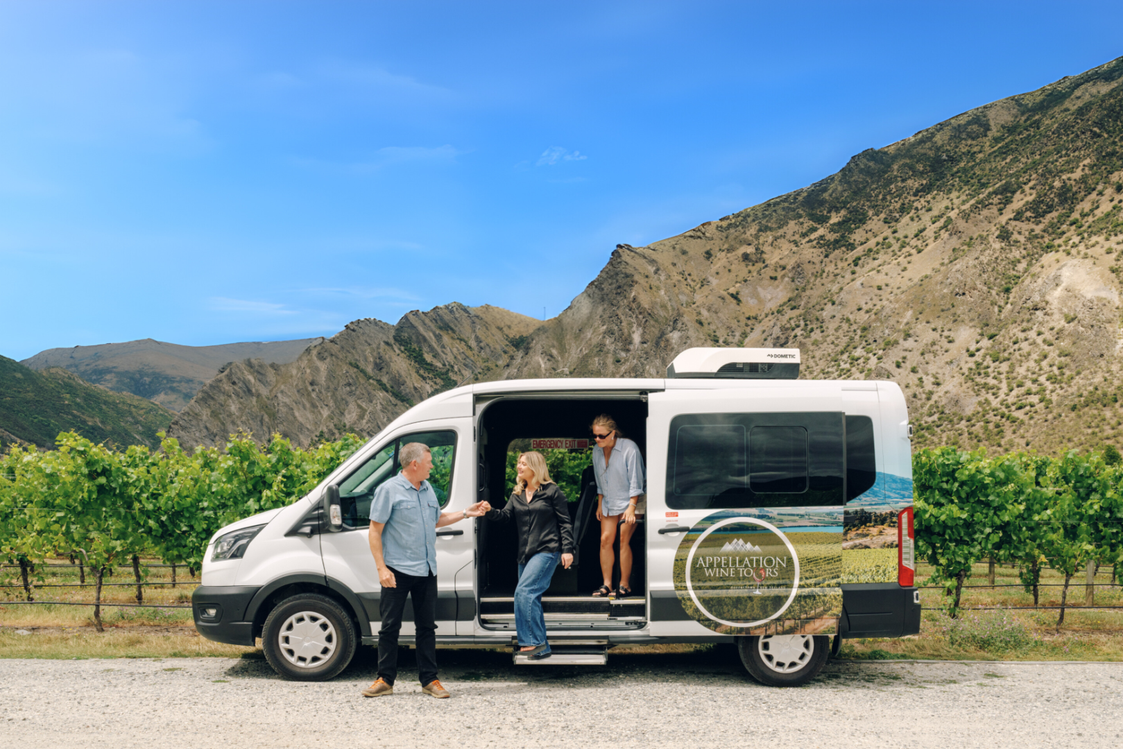 Step straight out of the van and into the vines