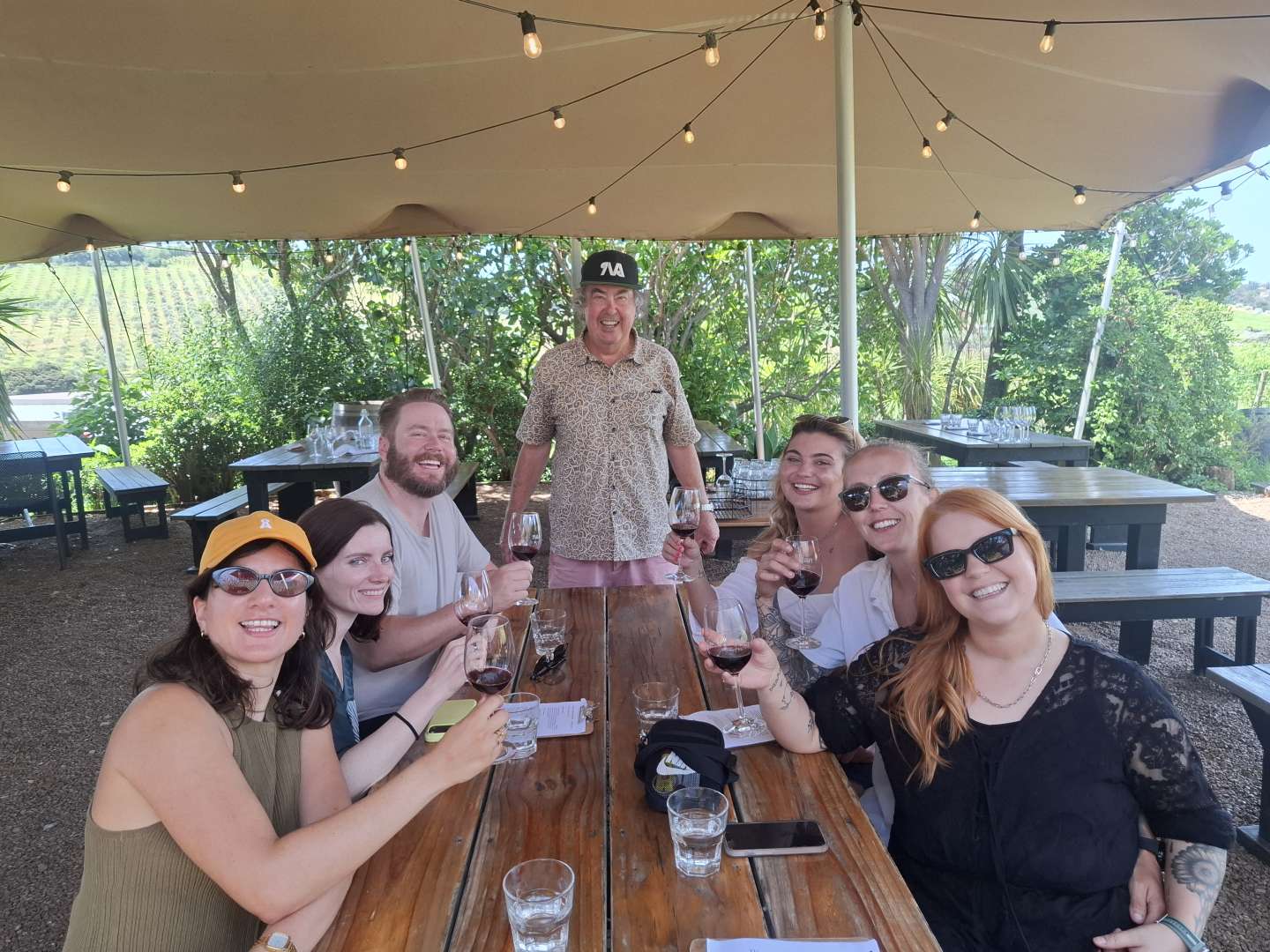 Tasting at Te Motu Vineyard